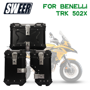 Set Bauletto Posteriore <span class=keywords><strong>e</strong></span> Valigie Laterali per <span class=keywords><strong>Moto</strong></span> Benelli Trk 502x in Lega di Alluminio <span class=keywords><strong>Accessori</strong></span> <span class=keywords><strong>Moto</strong></span> - Product Image 2