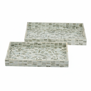 ถาดไม้หรูหราพร้อมถาดเรซิ่นสำหรับตกแต่งห้องนั่งเล่นห้องนอนถาดตกแต่งบ้านที่หรูหรา - Product Image 1