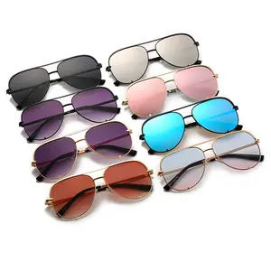 Novas mulheres sapo sombras óculos casuais metal sol óculos fornecedor personalizado colorido atacado homens óculos de sol
