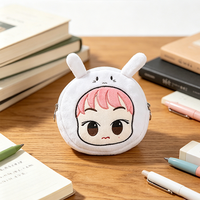 Porte-monnaie en peluche personnalisé, mini-portefeuille mignon de dessin animé, fabrication OEM ODM, pochette à monnaie au design personnalisé pour cadeaux
