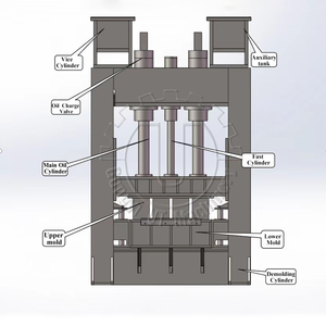 Presse à disques de noix de coco 60 80 100mm Presse à balles hydraulique robuste de tourbe de coco de 400 tonnes - Product Image 5