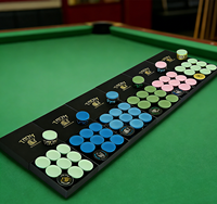 SWQK-03 Taom Professionelle Grüne Snooker- & Billard-Kreide Top-Performance 9-teiliges TAOM Billard-Kreide-Set