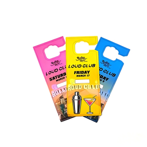 Bán buôn tùy chỉnh đầy đủ màu sắc in giấy nhựa cửa móc áo dấu hiệu không làm phiền Móc Áo Tag cho khách sạn Hội nghị phòng họp - Product Image 1