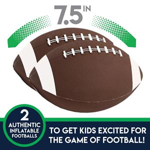 Juego de Fútbol Inflable con Objetivo de 3 Agujeros, 2 Balones y Bomba, Juguete Deportivo Portátil para Interiores y Exteriores para Niños y Adultos - Product Image 4