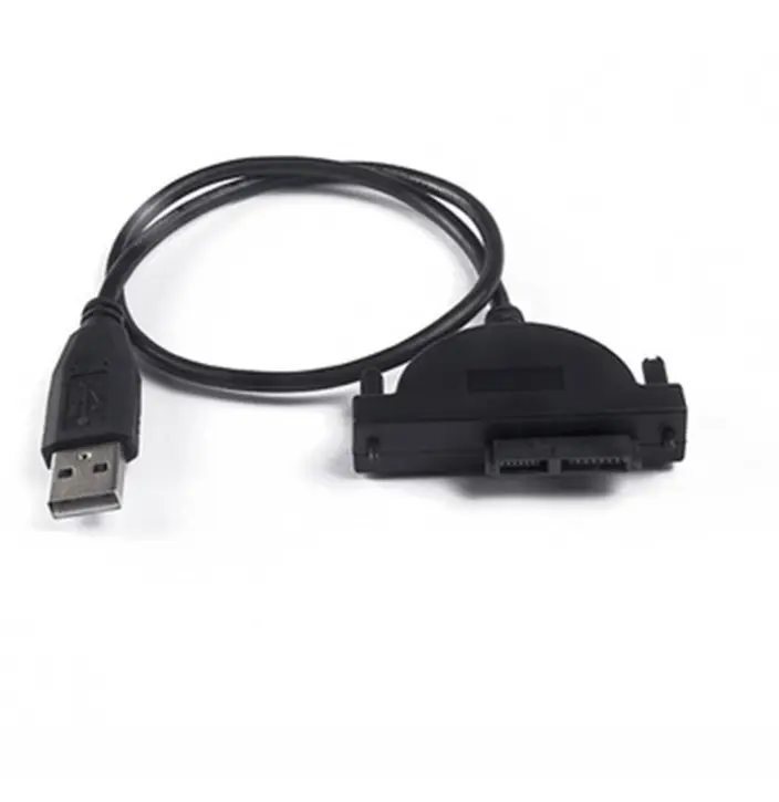 뜨거운 판매 고속 블랙 데이터 2.5 인치 SSD HDD 하드 디스크 SATA USB 케이블 SATA 7 + 6Pin USB 2.0 Sata 케이블