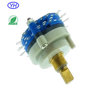 Interruptor Rotatorio de Alta Calidad RS3802 de 38mm, Personalizable, de 2 Niveles, 2 Vías, 2, 3, 4 Polos, 2, 3, 4, 5, 6, 8, 12, 21, 22, 23, 24 Posiciones, 21 Posiciones - Product Image 4