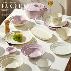 Peralatan makan keramik kualitas tinggi piring mangkuk sup warna lapisan bawah untuk rumah tangga butik restoran-pabrik sumber langsung - Product Image 4