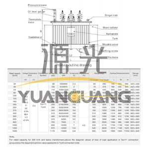 10.5kV15kV20kV33kV0.415kV250kVA 500kVA 800kVA農村電力グリッド液体充填三相配電変圧器価格 - Product Image 2
