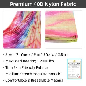 Hamac de yoga <span class=keywords><strong>aérien</strong></span> de qualité supérieure Yiwu 2025, 5m, tissu ombré pour balançoire de yoga <span class=keywords><strong>aérien</strong></span> - Product Image 2