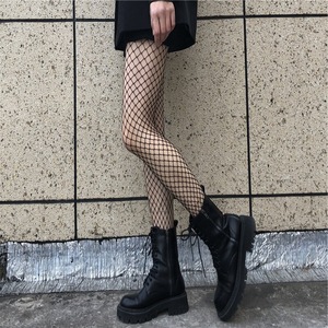 Mu Ruan Fishnet Stockings Black Thin Mesh Transparent Long Women's Spring JK Style 100 Cotton Youth Fashion - Product Image 3