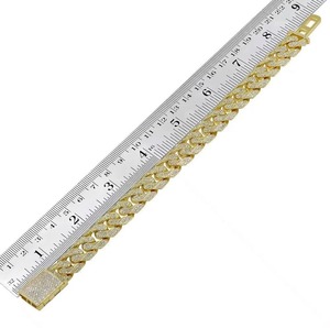 Bracelet tennis entièrement en moissanite avec bracelet cubain en acier inoxydable serti de diamants pour femmes et hommes - Product Image 2