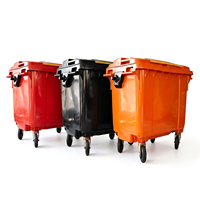 Poubelle à roulettes en plastique Preface 1100L HDPE pour extérieur avec couvercle, quatre roues, couleur personnalisée, poubelle pour les déchets de la cuisine des hôtels