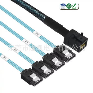Sff Hd 8643 To 4 Port 7 Pin Sata 6Gbps 1M Server Hard Drive <b>Cable</b> - Product Image 1