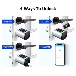 Serrure de porte intelligente de conception d'entrepôt de Bluetooth de cylindre intelligent d'empreinte digitale avec le capteur biométrique pour l'entrée sans clé dans la maison ou le bureau - Product Image 4