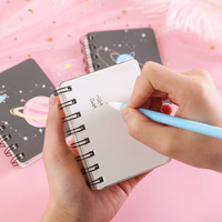 Cuaderno portátil Mini cuaderno Dibujos animados Planeta Diseño Personalizado Espiral A7 Tamaño de bolsillo Cuaderno pequeño para diario