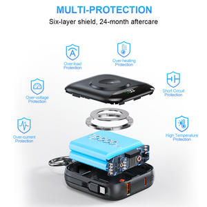 OTHC-P007 Hochleistungs-10000mAh 2-in-1 Powerbank Kabelloses Ladegerät mit Integriertem Kabel LED-Anzeige Tragbares Schnellladegerät BMS-System Urlaub - Product Image 5