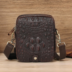 Sac bandoulière en cuir véritable pour homme Dujiang, motif crocodile, multifonctionnel, pour un usage quotidien - Product Image 4