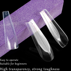 70pcs Extra Long Dramatic <b>Nail</b> Dual Forms Gel <b>Extension</b> Mold Tips for Salon <b>Nail</b> Art - Product Image 5