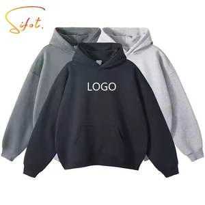 Sifot venta al por mayor OEM personalizado bordado con capucha más tamaño fabricante 550 GSM 540gsm algodón orgánico Puff estampado - Product Image 1