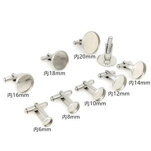 Soporte para gemelos de acero inoxidable, base de disco soldada de 6x25mm para gemas, accesorios de joyería DIY, ropa formal para hombre - Product Image 5