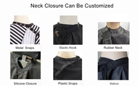 Blouse de coiffeur et barbier personnalisable, robe avec crochet, cape imperméable, pour barbier ou salon, en tissu
