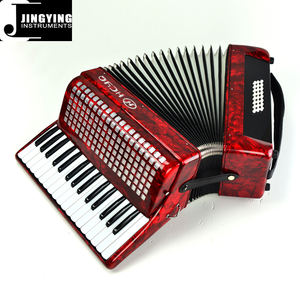 Série d'accordéons Jingying Music 2024, style clavier, matériau en pin coréen, 32 touches, 24 basses, accordéon professionnel de performance - Product Image 2