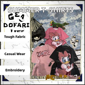 Женская футболка оверсайз, с вышивкой, 0459 - Product Image 3