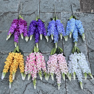 Flor artificial de seda de <span class=keywords><strong>Hyacinthus</strong></span> <span class=keywords><strong>Orientalis</strong></span> francesa de 5 tenedores para decoración de bodas, 2 unidades - Product Image 1