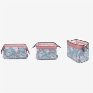 Bolsa de maquillaje impermeable con estampado de flamenco Popular, neceser de viaje, bolsa de aseo, Organizador - Product Image 5