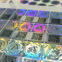 Autocollant de sécurité 3d hologramme étiquettes de sécurité, étiquettes de sécurité hologramme autocollants avec numéros de série Qr Code