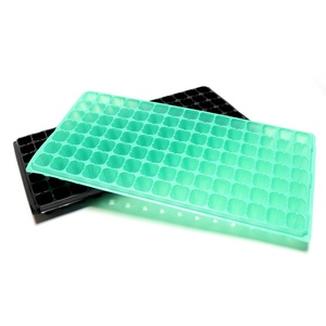 Plateau de semis en plastique PS/PET de couleur verte, blanche, noire, rouge, bleue, plateau de semis <span class=keywords><strong>pour</strong></span> fleurs, plateau de germination de graines - Product Image 3