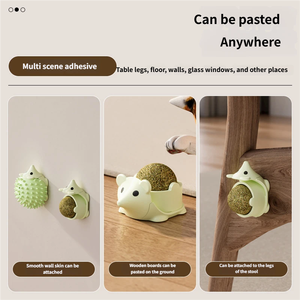 Giocattolo da Masticare per Gatti, Pulisci-Denti, Resistente ai Morsi, Palla di Erba Gatta dal Design Divertente, Accessori per Animali in Plastica - Product Image 4