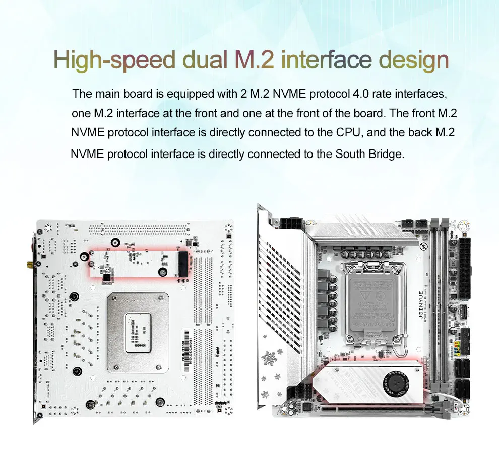 JGINYUE B760i-Snow Dream D5 Mini ITX Motherboard LGA 1700