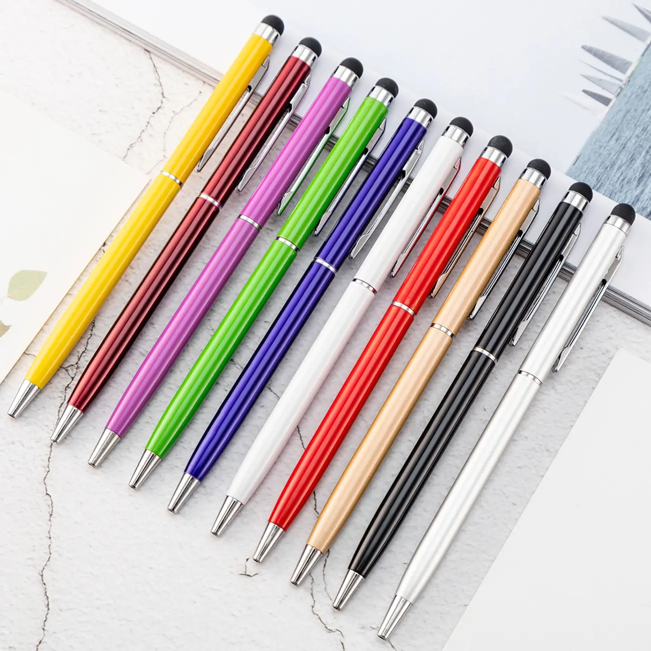 2 In 1 Capacitive Touch Screen Stylus Ballpoint Pen