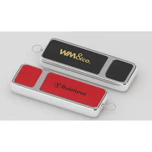 Clé USB en cuir classique, gadgets personnalisés - Product Image 1