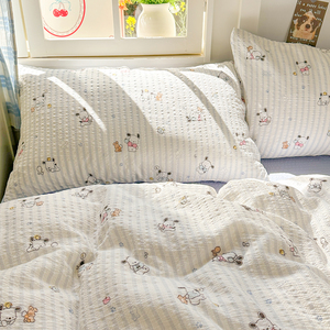 Juego de Ropa de Cama de 4 Piezas, Diseño 2026, Estilo Fresco y Estético, Tejido de Hilo Suave, Estampado, Suave y Acogedor - Product Image 5