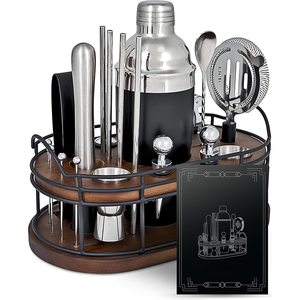 Bán buôn thanh công cụ Set khung gỗ Cocktail Shaker Set với <span class=keywords><strong>Bars</strong></span> cho bartender Kit Set thép không gỉ vàng OEM & ODM <span class=keywords><strong>bar</strong></span> nhà - Product Image 1