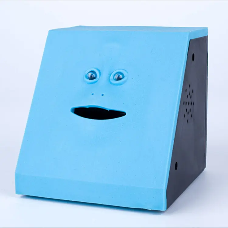 Creatieve Lachend Gezicht Eten Munt Spaarpot Menselijk Gezicht Smart Sensor Spaarpot Kinderen Geld Bank