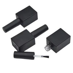 Mini flacons en verre mats noirs colorés de 3 ml, 5 ml, 7 ml, 8 ml, 10 ml, 15 ml, 20 ml avec pinceau pour vernis à ongles et huiles – Modèle - Product Image 2