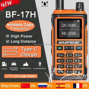 Walkie Talkie Analógico de Mano de Alta Potencia Tribanda BF-17H, 999 Canales, 5W VHF/UHF, 2 Piezas, 2800mAh, IPX-1, 0-5km - Product Image 6