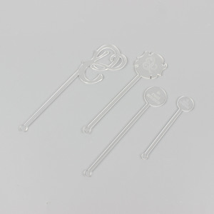 Acrylic Cocktail Stirrers Transparent Reusable Custom Made With <b>Logo</b> Printing For Bar Drink Mixing - Product Image 2