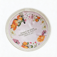 Kippa rose poudré personnalisée avec imprimé floral aux couleurs des agrumes, étiquette nominative personnalisée, Kippot, cadeaux élégants de Judaica pour mariage