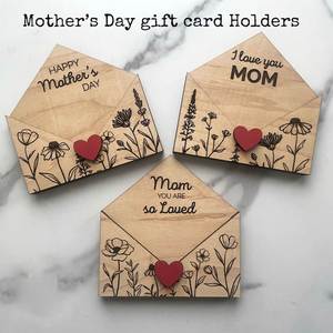 Romantic Personalised Creative for Lovers and Friends Svg Laser Cut <b>File</b> Engraved Diy Envelope Gift Card <b>Holder</b> - Product Image 2