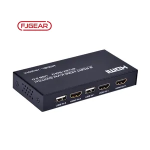 Fjgear popüler 2 giriş 1 çıkış 3840*2160/60Hz ince ironshell kabuk 2 Port Hdmi Kvm Switcher Hdmi