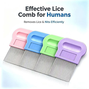 Peine para piojos de cabeza de dientes finos de acero inoxidable, removedor de lindas, herramienta para el cuidado del cabello humano - Product Image 1