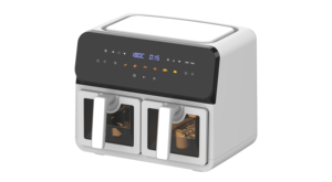 <span class=keywords><strong>Friteuse</strong></span> à air <span class=keywords><strong>double</strong></span> avec deux paniers 6,1-8L, deux zones, deux plateaux alimentaires, <span class=keywords><strong>friteuse</strong></span> électrique sans huile - Product Image 2