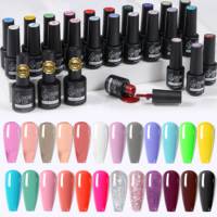 Kit de vernis à ongles en gel UV LED vegan de haute qualité, sans cruauté, 24 couleurs, à retirer par trempage, avec étiquette privée personnalisée, ensemble de nail art