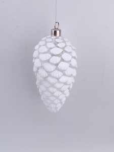Personnalisé vintage led lumineux argent mercure en verre soufflé pendaison de noël pomme de pin en forme ornements produits pour <span class=keywords><strong>vente</strong></span> - Product Image 6