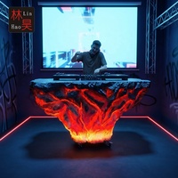 Nouvelle conception originale de table de DJ en FRP, sculpture de lave volcanique