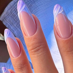 Appuyez sur les ongles <span class=keywords><strong>manucure</strong></span> à la main moyen français amande été nouvelles femmes mignon limité 3D coquille ongles en gros avec ensemble personnalisé - Product Image 3